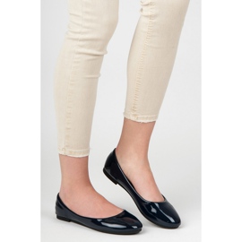 Lakierowane baleriny niebieskie 1