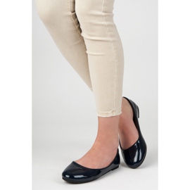 Lakierowane baleriny niebieskie 2