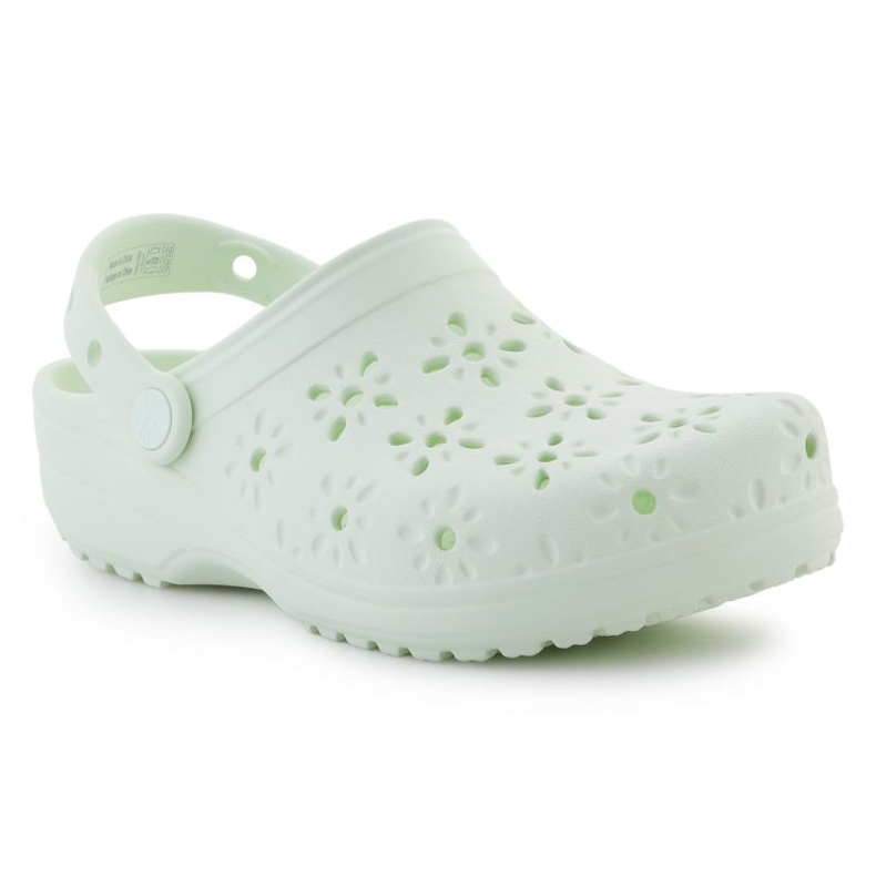 Klapki Crocs Classic Floral Cut Out Clog 210927-3YH zielone 1