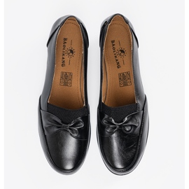 Czarne wsuwane półbuty z kokardką 2