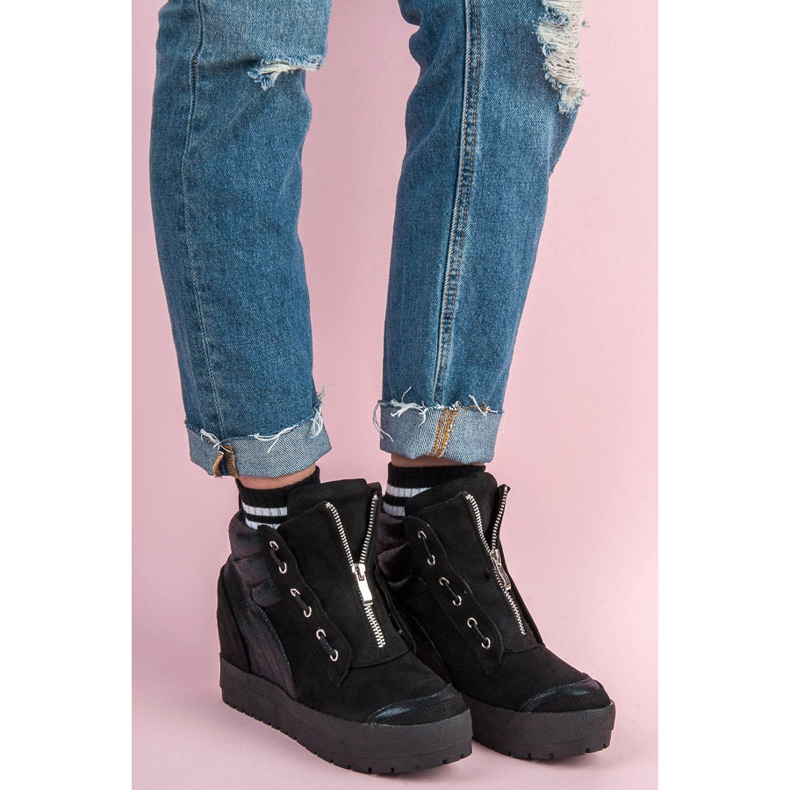 Vices Sneakersy na platformie czarne 2