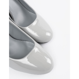 Seastar Jasnoszare lakierowane czółenka 2