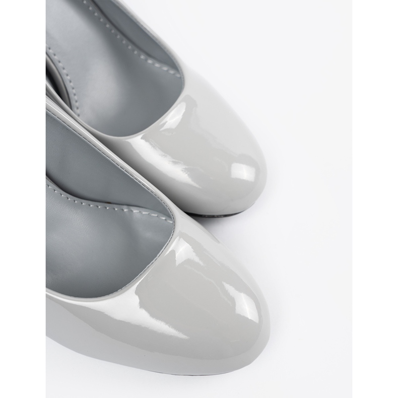 Seastar Jasnoszare lakierowane czółenka 2