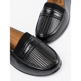 Czarne półbuty na koturnie 1