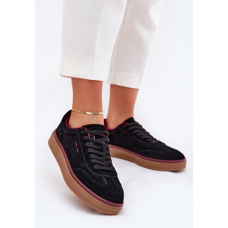 Zamszowe Damskie Sneakersy Big Star By Daniel Lopez SS2D4006 Czarne 2