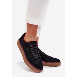 Zamszowe Damskie Sneakersy Big Star By Daniel Lopez SS2D4006 Czarne 1