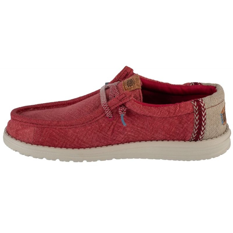 Buty Hey Dude Wally Jute M 43085-79B czerwone 2