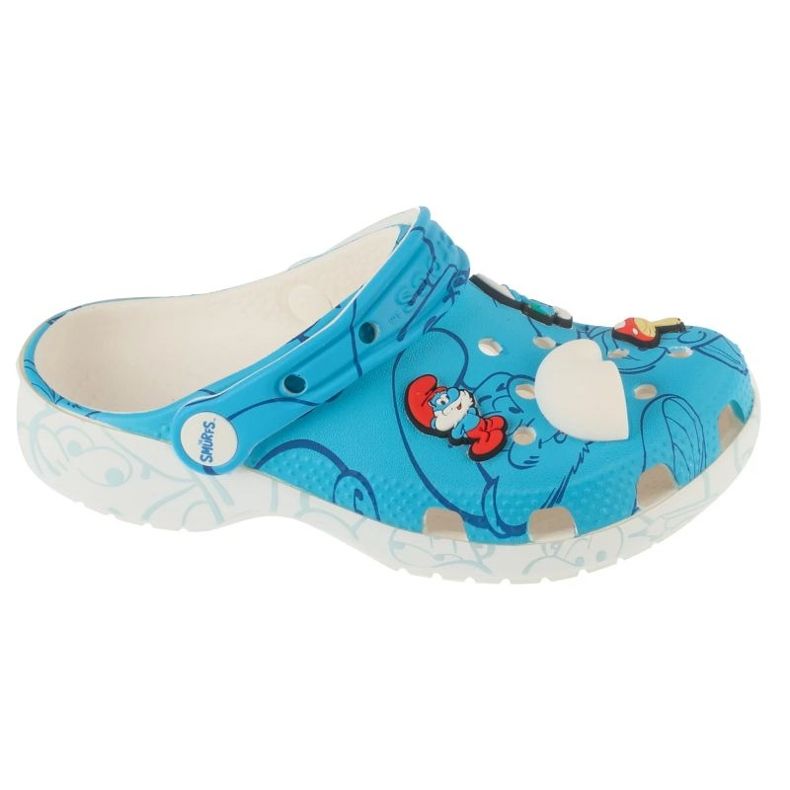 Klapki Crocs Classic Smurfs Clog Jr 210821-90H niebieskie 1