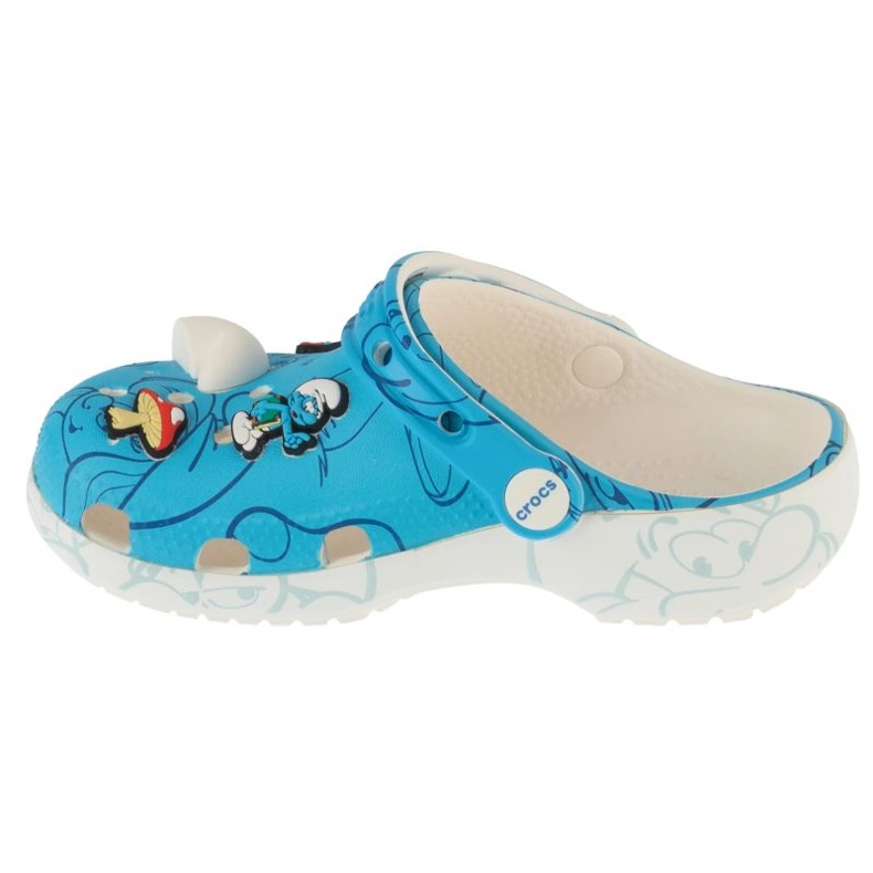 Klapki Crocs Classic Smurfs Clog Jr 210821-90H niebieskie 2