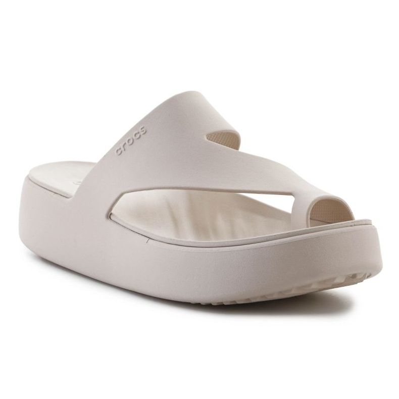 Japonki Crocs Getaway Platform Toe Loop 210834-0LH beżowy 1