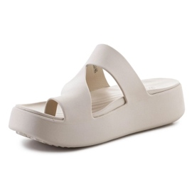 Japonki Crocs Getaway Platform Toe Loop 210834-0LH beżowy 3