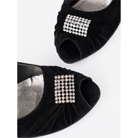 Shelvt Czółenka open toe czarne 1