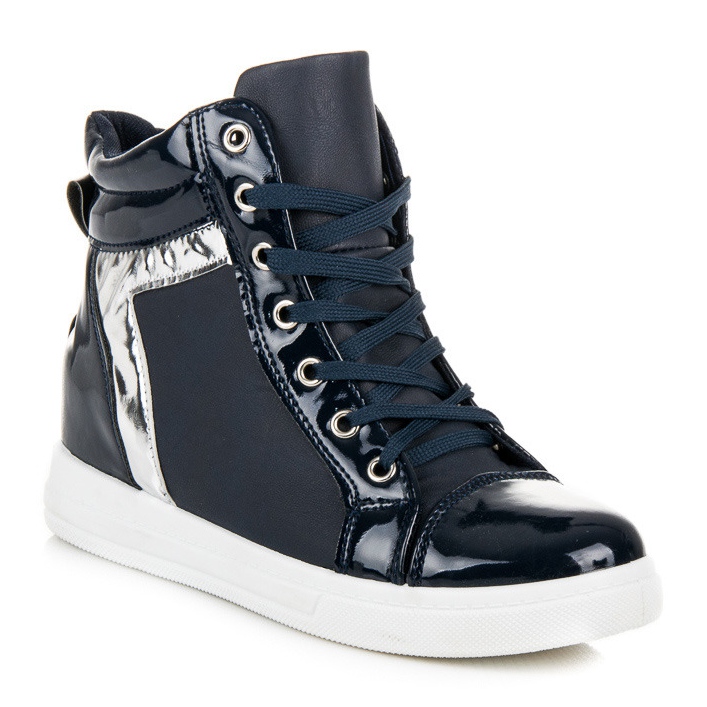 Emaks Lakierowane sneakersy niebieskie 1