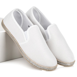 Muto Białe espadryle slip on 2