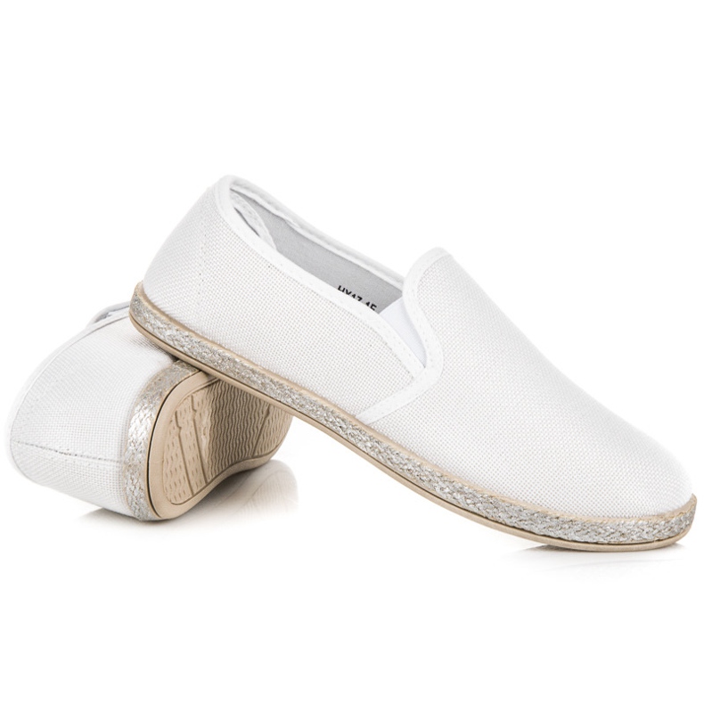 Muto Białe espadryle slip on 1