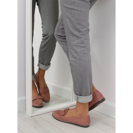 Mokasyny damskie różowe 127-2 pink 1