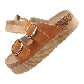 Klapki Lee Cooper LCW-25-35-3494L brązowe 1