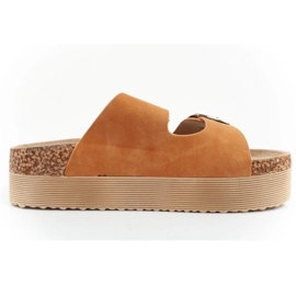 Klapki Lee Cooper LCW-25-35-3494L brązowe 4