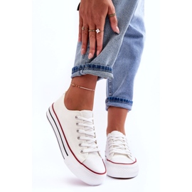 Trampki Klasyczne Niskie Na Platformie Białe Jazlyn 3