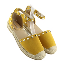 Espadryle z ćwiekami żółte 99-26 yellow 2