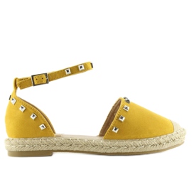Espadryle z ćwiekami żółte 99-26 yellow 1