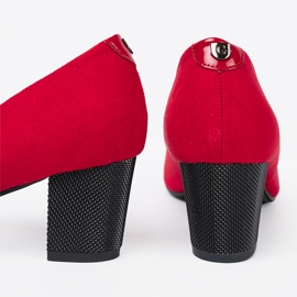 Goodin Czerwone czółenka z lakierowanym noskiem 2