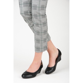 Super Me Czarne czółenka na koturnie 1