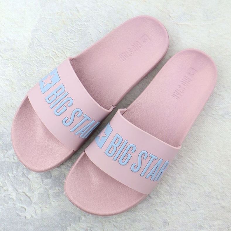 Klapki Big Star W SS274709 INT2153B różowe 2