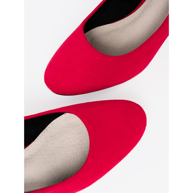 Goodin Czerwone czółenka damskie na srebrnym słupku 1