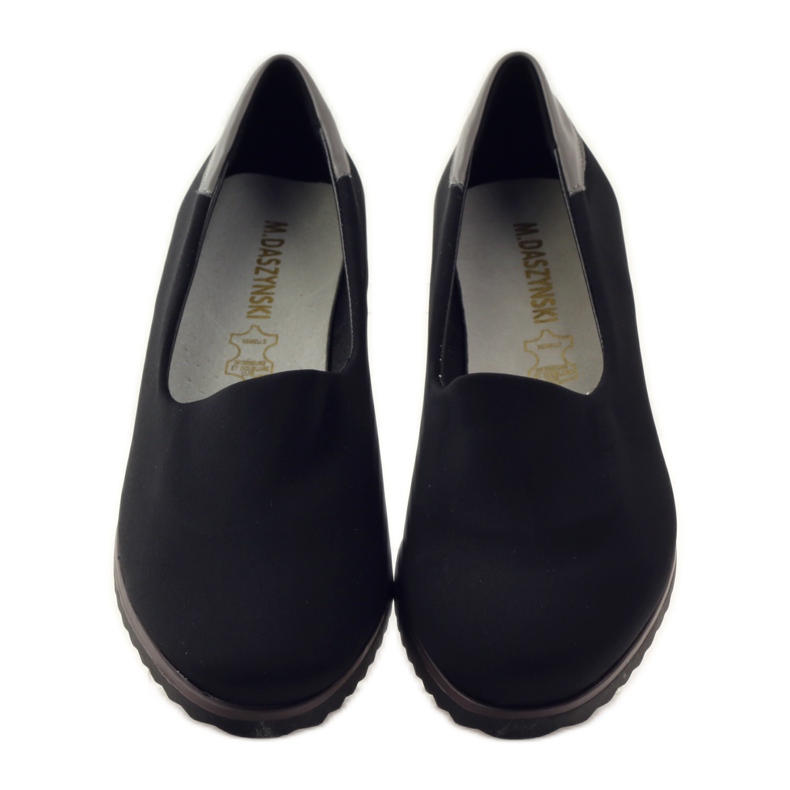 M.Daszyński Półbuty damskie lycra Daszyński 1625 czarne 4