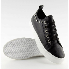 Trampki z cyrkoniami czarne BL122p Black 1