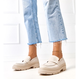 Beżowe mokasyny z ekoskóry Seraphin beżowy 2