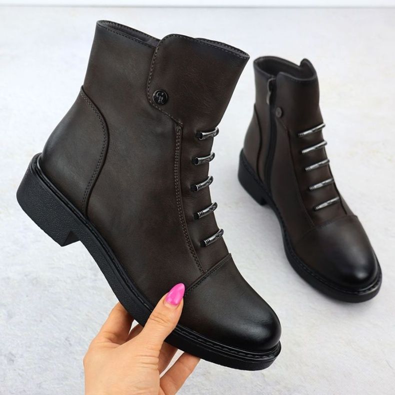 Botki ocieplane Jezzi W ASA252-5 JEZ437G czarne 1