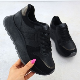 Półbuty na platformie Big Star W SS274007 INT2170 czarne 1