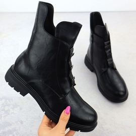 Botki ocieplane Jezzi W MR2501-4 JEZ454A czarne 1