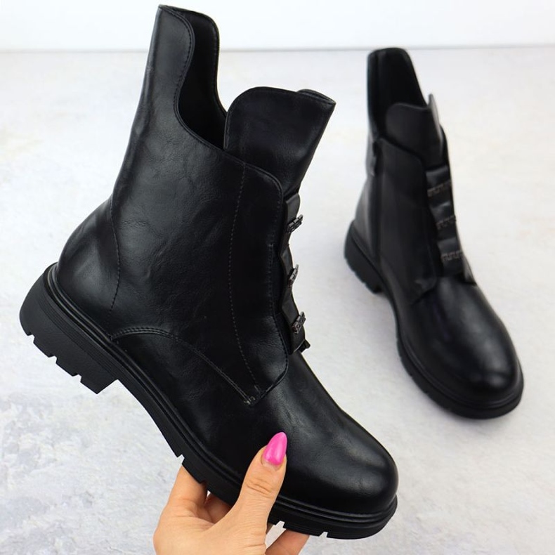 Botki ocieplane Jezzi W MR2501-4 JEZ454A czarne 1