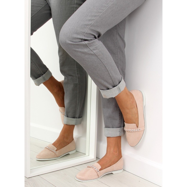 Lordsy mokasyny beżowe N76 Beige beżowy 1