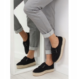 Espadryle damskie czarne LL-118 Black 1