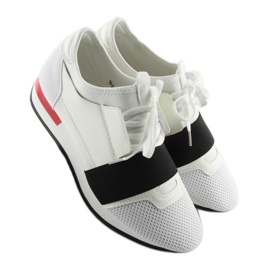 Buty sportowe białe 16-515 WHITE/RED czerwone czarne 5