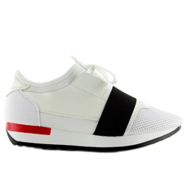 Buty sportowe białe 16-515 WHITE/RED czerwone czarne 6
