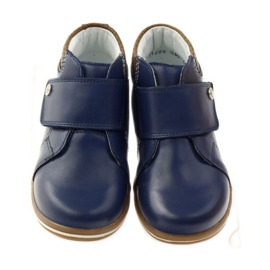 Trzewiki na rzep Bartek 31829 granatowe brązowe 4