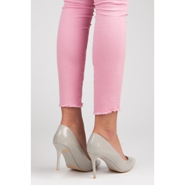 Vices Lakierowane szpilki szare 2