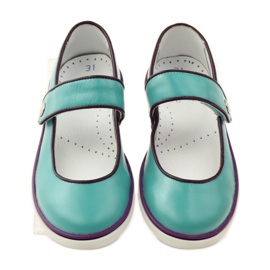 Balerinki buty dziecięce Bartek 28368 turkusowe zielone fioletowe białe 4