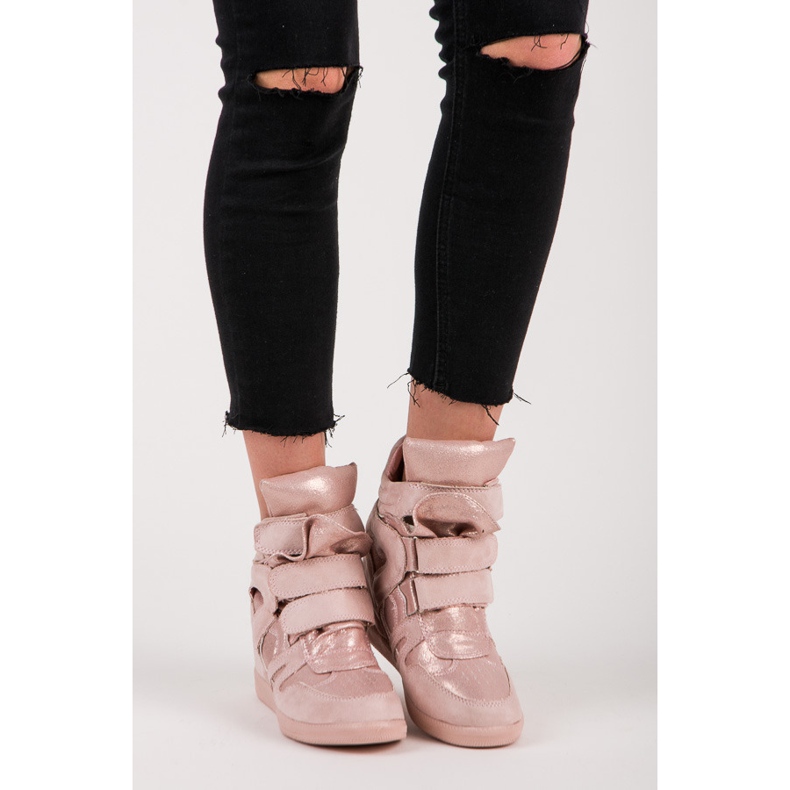 Sneakersy na rzepy vices różowe 2