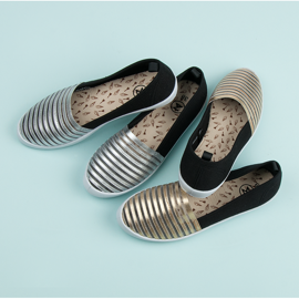 Mckeylor Czarno złote trampki slip on żółte czarne 1