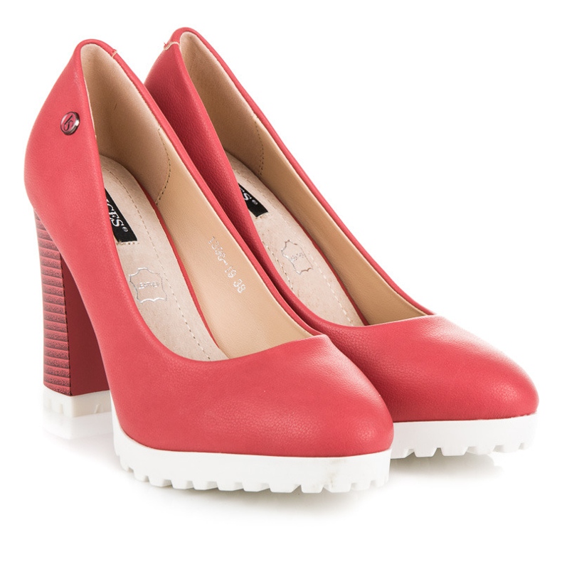 Vices Czółenka Na Platformie czerwone 1