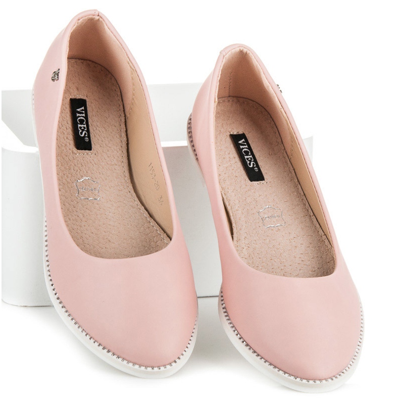 Vices Różowe baleriny z kryształkami 2