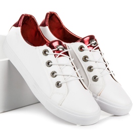 Białe Trampki KYLIE wielokolorowe 2