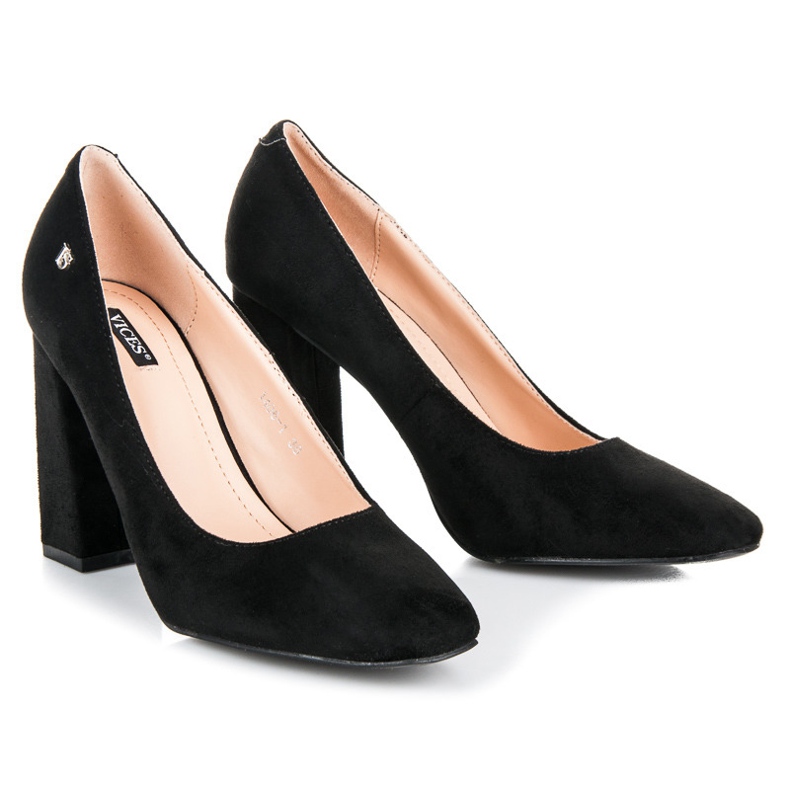 Vices Czarne czółenka na słupku 1