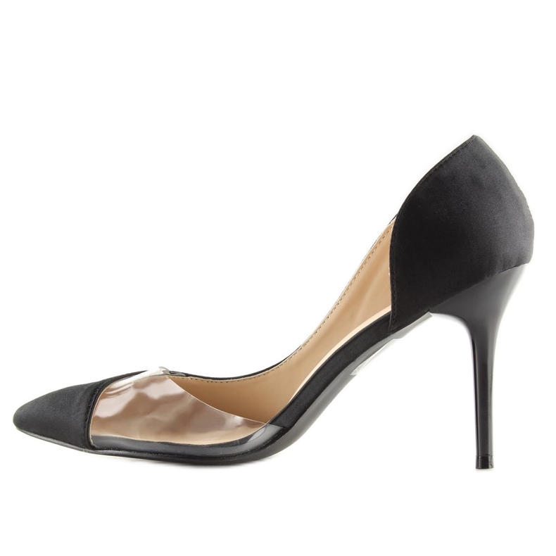 Asymetryczne szpilki czarne F352 black 1